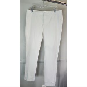 Saks fifth Avenue White Basic Minimalist Trouser Pants